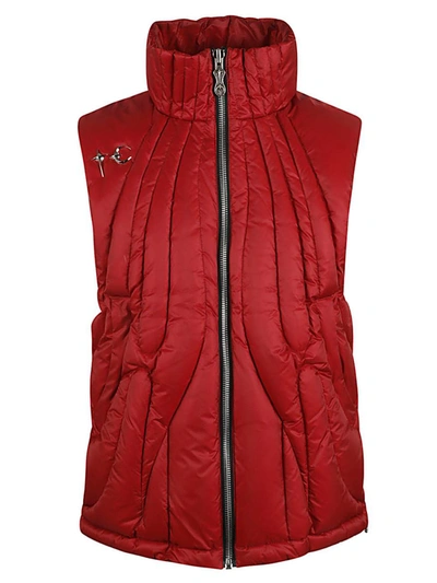 Shop Thug Club Cave Goose Down Vest In Red
