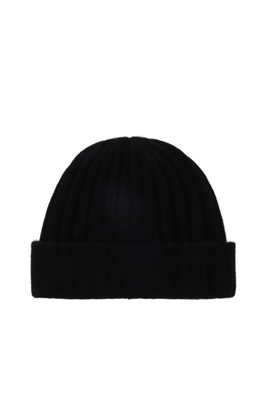 Shop Totême Toteme Cashmere Knit Beanie Hat In Black