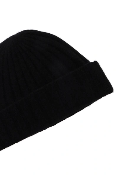Shop Totême Toteme Cashmere Knit Beanie Hat In Black