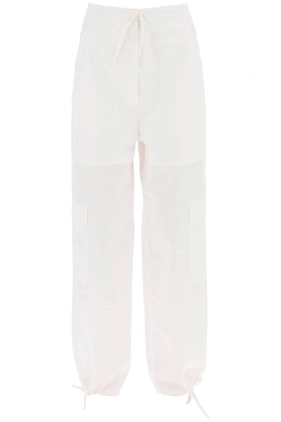 Shop Totême Toteme Cotton Cargo Pants In White