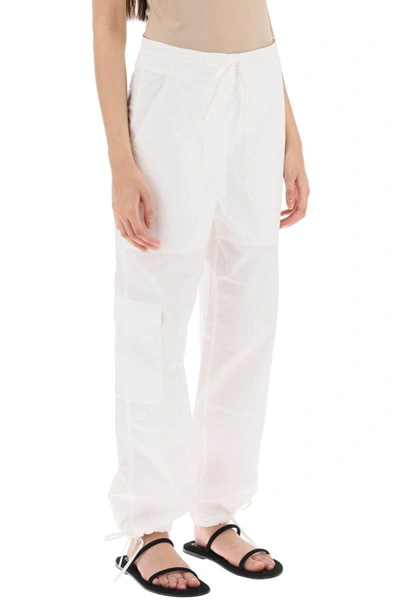 Shop Totême Toteme Cotton Cargo Pants In White