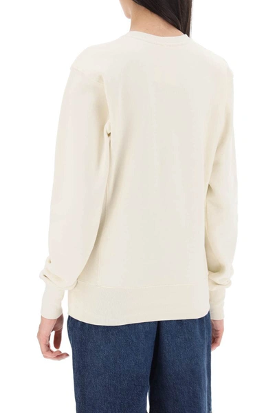 Shop Totême Toteme Crew-neck Sweatshirt In White