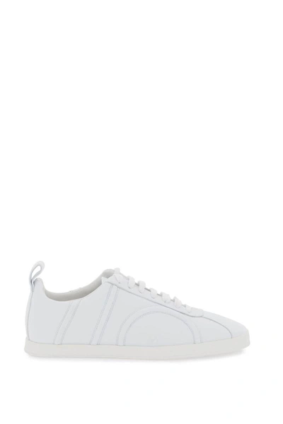 Shop Totême Toteme Leather Sneakers In White