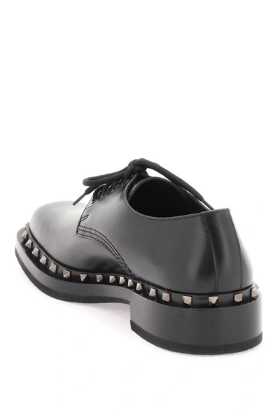 Shop Valentino Garavani 'rockstud M-way' Derby Shoes In Black