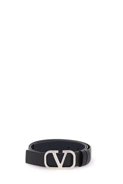 Shop Valentino Garavani Leather Vlogo Signature Reversible Belt In Multicolor