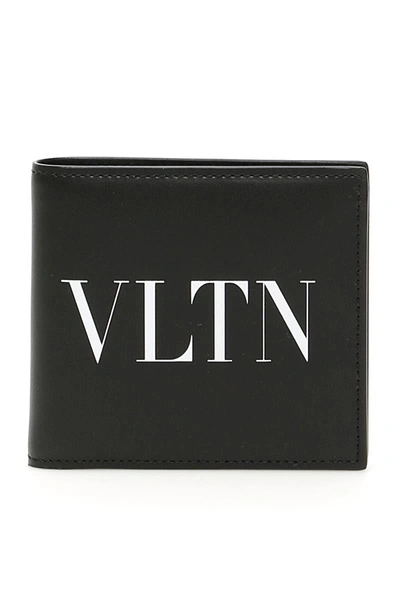 Shop Valentino Garavani Vltn Bi-fold Wallet In Black