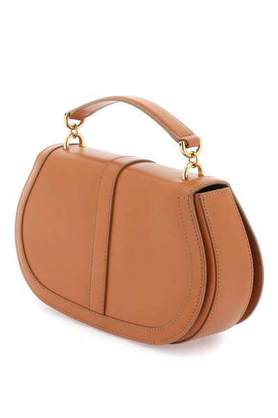 Shop Versace 'greca Goddess' Shoulder Bag In Brown