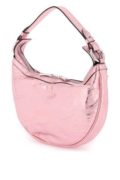 Shop Versace Metallic Leather 'repeat' Hobo Bag In Multicolor