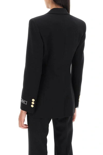 Shop Versace Single-breasted Medusa Jacket In Black