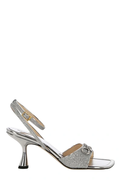 Shop Wandler Sandals In Silver Mix