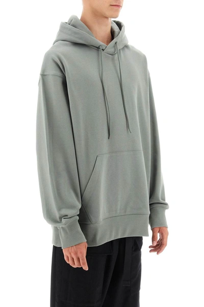 Shop Y-3 Hoodie In Cotton French Terry In Green