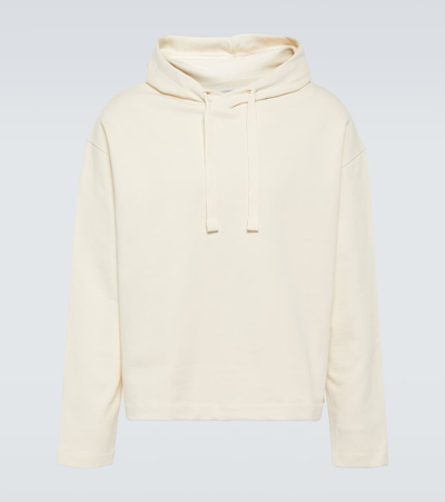 Shop Lemaire Cotton And Linen Hoodie In Beige