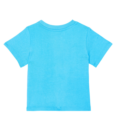 Shop Stella Mccartney Baby Printed Cotton Jersey T-shirt In Blue