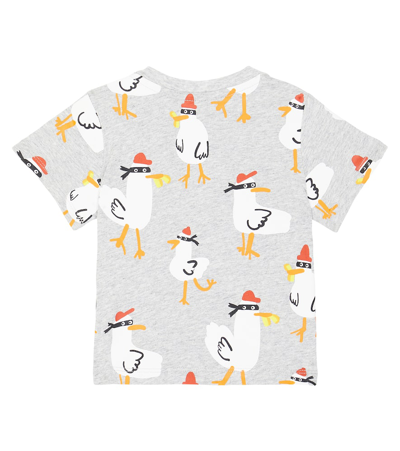 Shop Stella Mccartney Baby Printed Cotton Jersey T-shirt In Grey