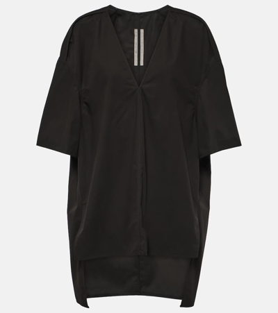 Shop Rick Owens Oversized Cotton Top In Black