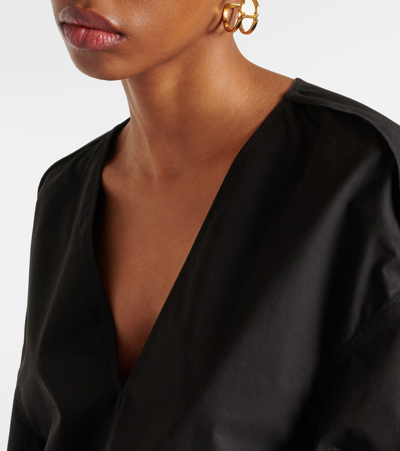 Rick Owens Oversized Cotton Top In Black