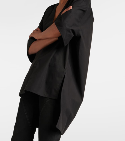 Rick Owens Oversized Cotton Top In Black