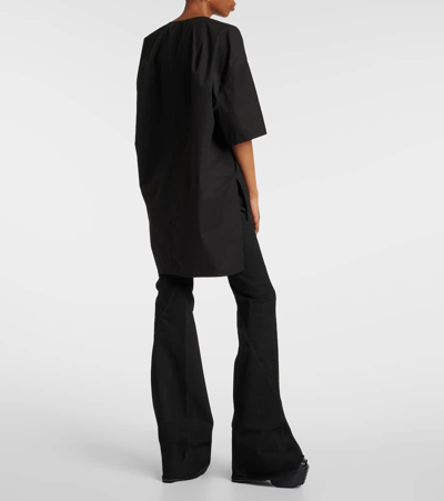 Rick Owens Oversized Cotton Top In Black