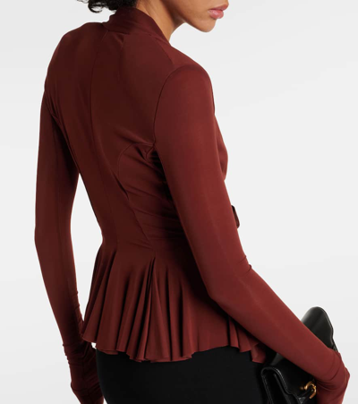 Rick Owens Hollywood Cupro-blend Wrap Jacket In Brown