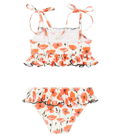 Shop Suncracy Valencia Smocked Floral Bikini In Multicoloured