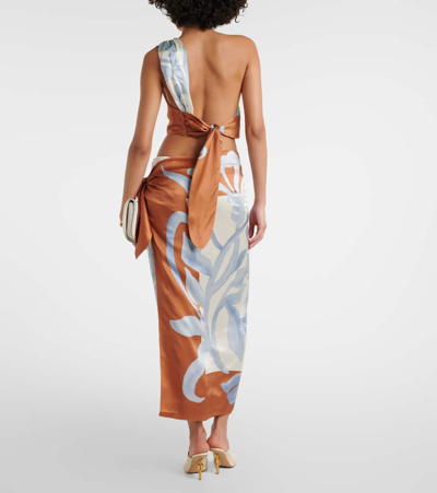 Sir Sorrento Printed Silk Wrap Skirt In Multicoloured