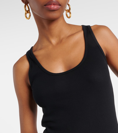 Totême Black Crewneck Tank Top In 001 Black