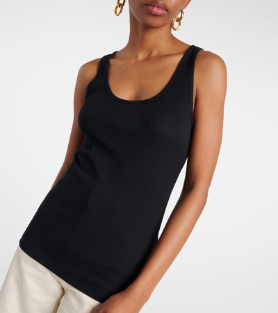 Totême Black Crewneck Tank Top In 001 Black