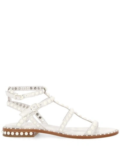Shop Ash Sandals In Off White/white
