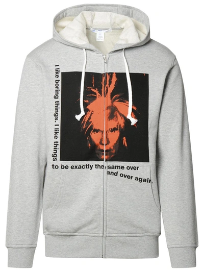 Shop Comme Des Garçons Andy Warhol Zipper Sweatshirt In Grey
