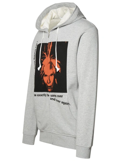 Shop Comme Des Garçons Andy Warhol Zipper Sweatshirt In Grey
