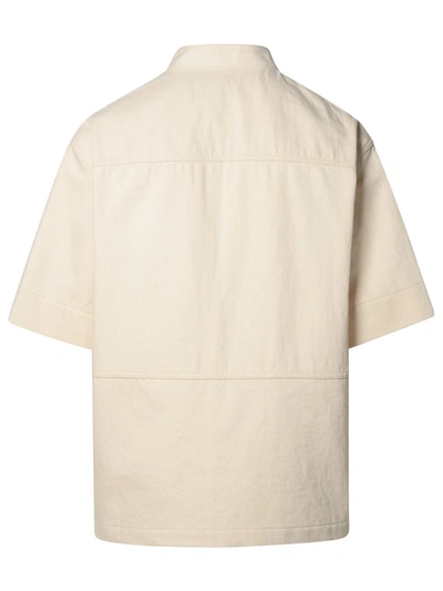 Shop Jil Sander Ivory Cotton Shirt In Avorio