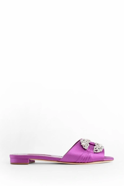 Shop Manolo Blahnik Sandals In Purple