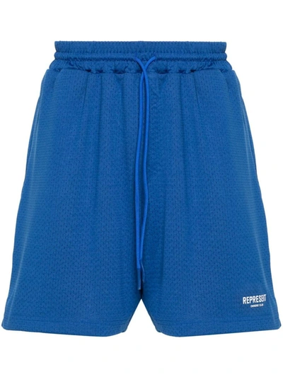 Shop Represent Shorts In Cobalt Blue