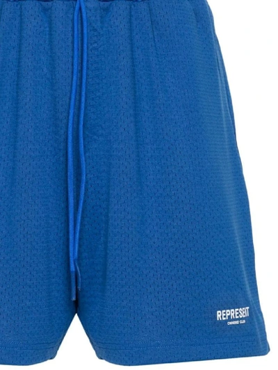 Shop Represent Shorts In Cobalt Blue