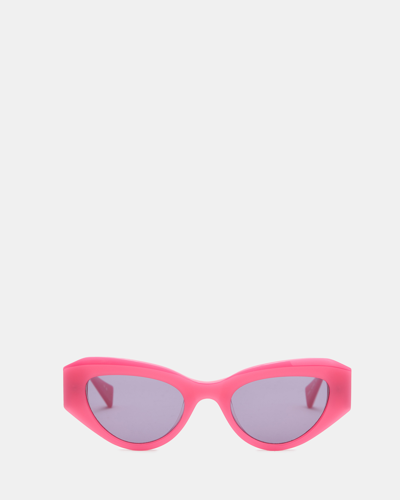Shop Allsaints Calypso Bevelled Cat Eye Sunglasses In Hot Pink