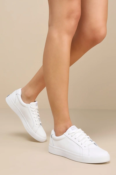 Shop Keds Pursuit White Leather Lace-up Sneakers