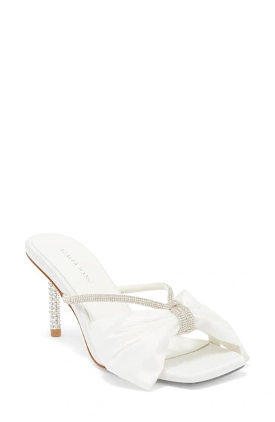 Shop Azalea Wang Tatum Bow Slide Sandal In White