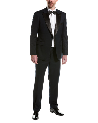 Shop Alton Lane Sullivan Peaked Tailored Fit Suit With Flat Front Pant In Blue