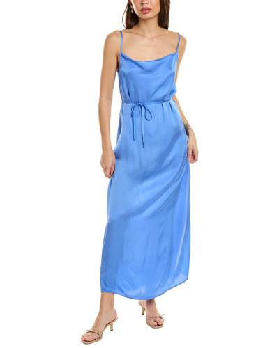 Shop Bella Dahl Cowl Neck Maxi Dress In Blue