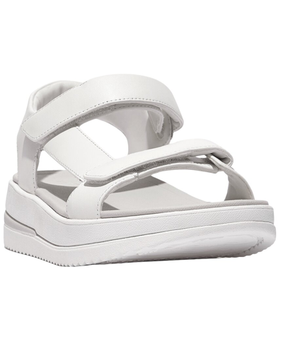 Shop Fitflop Surff Leather Sandal In White