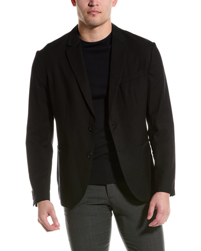 Shop Armani Exchange Jacquard Blazer In Black