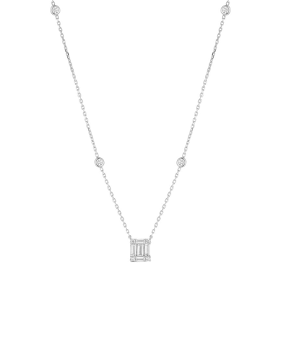 Shop Sphera Milano Silver Cz Cluster Pendant Necklace