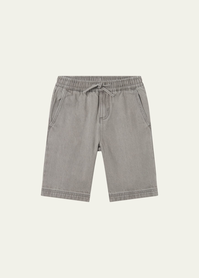 Shop Stella Mccartney Boy's Denim Shorts In 807 Grey