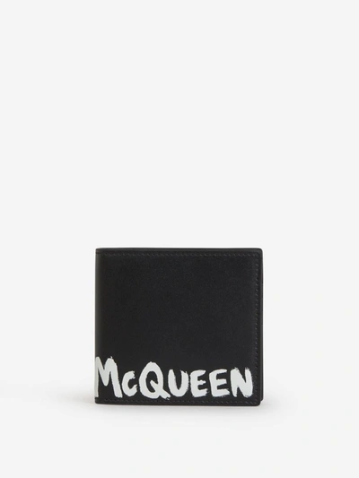 Shop Alexander Mcqueen Contrast Logo Wallet In Negre