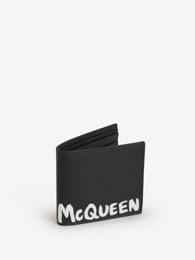 Shop Alexander Mcqueen Contrast Logo Wallet In Negre