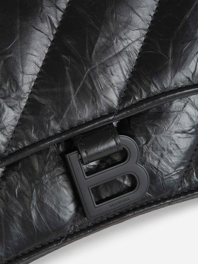 Shop Balenciaga Crush Shoulder Bag In Logo On The Closure