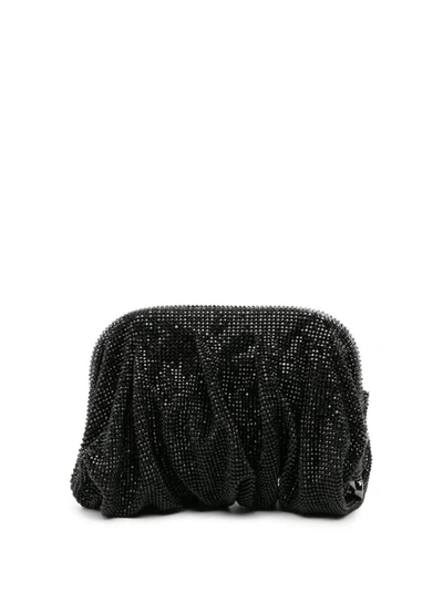 Shop Benedetta Bruzziches Venus La Petite Crystal-embellished Clutch Bag In Black