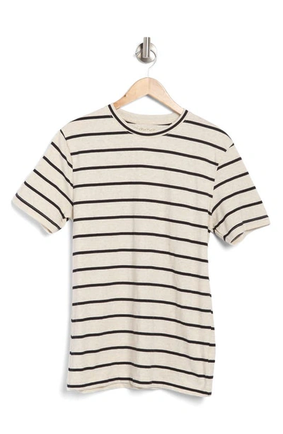 Shop Denim And Flower Stripe Crewneck T-shirt In Cream