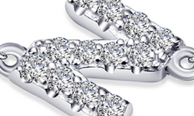 Lafonn Simulated Diamond Pavé Initial Bracelet In Silver/ White N