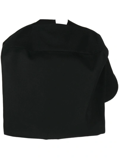 Shop Comme Des Garçons Wool Cropped Top In Black